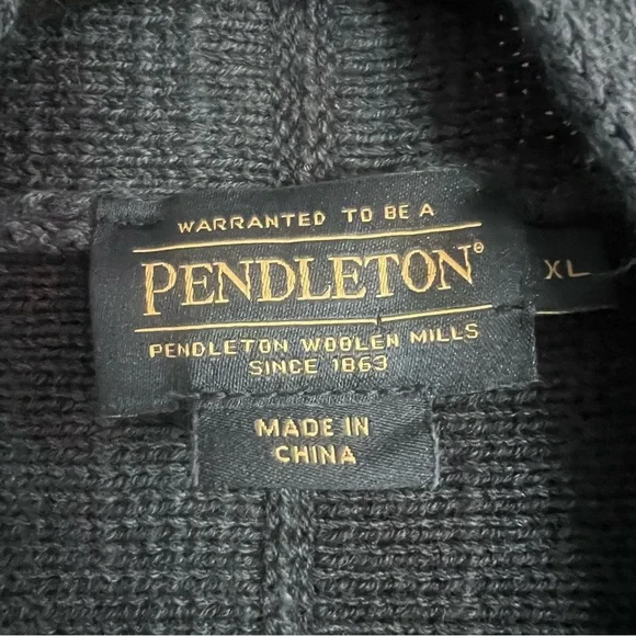 Pendleton Blue and Orange Patterned Cardigan - Picture 7 of 15